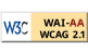 遵守2A級無障礙圖示，萬維網聯盟（W3C）- 無障礙網頁倡議（WAI） Web Content Accessibility Guidelines 2.0